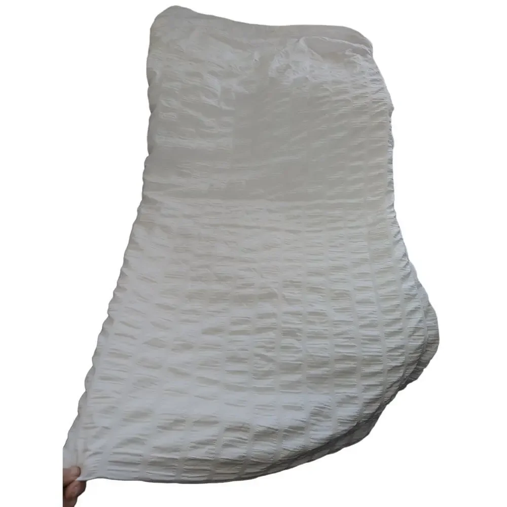 GORGEOUS WHITE PUFF CRIMPED MICROFIBER DUVET COMFORTER COVER! SZ FL